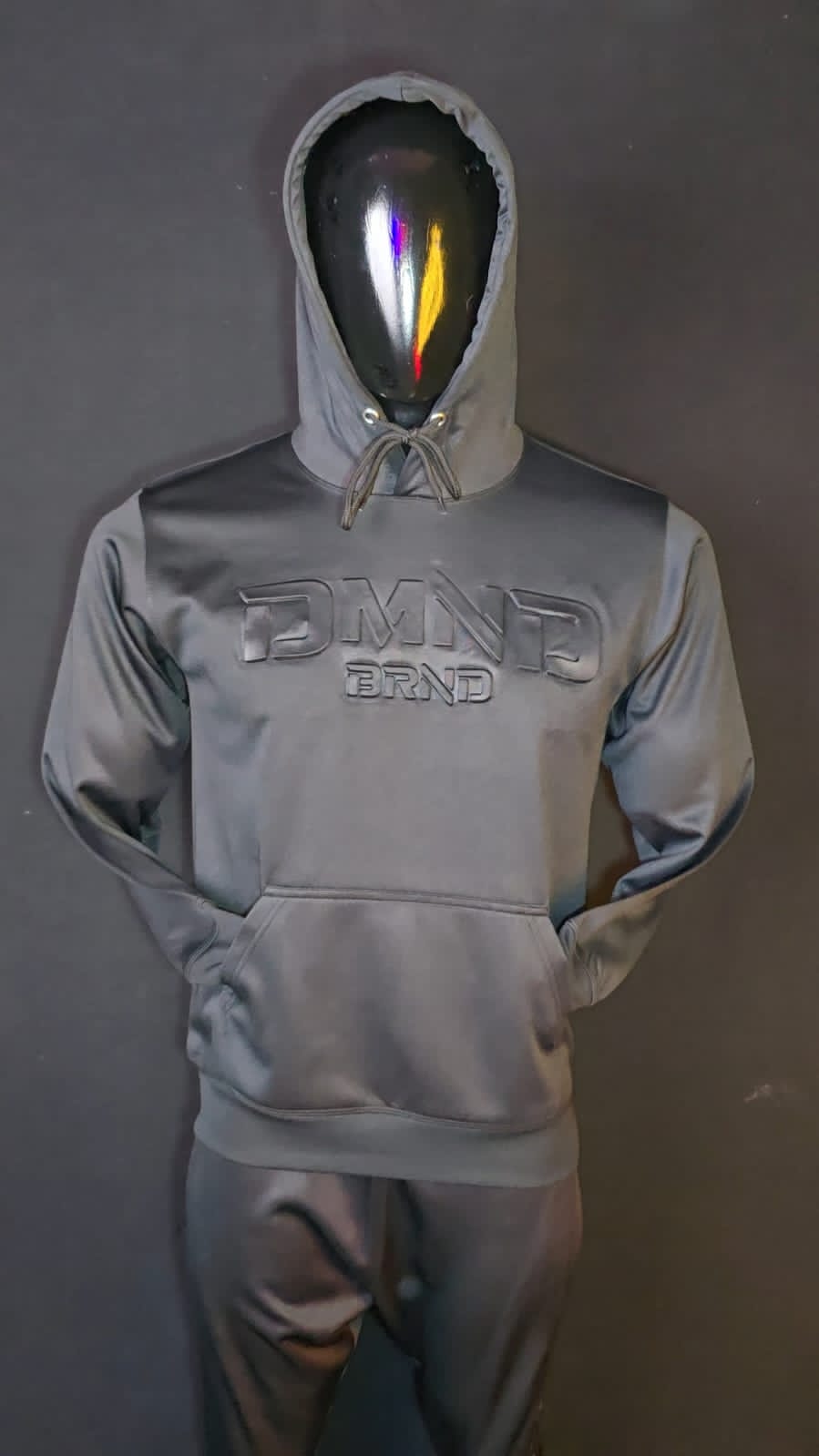 DMND Brand Embossed Hoodie — custom sublimated hoodie made by Diamond Brand