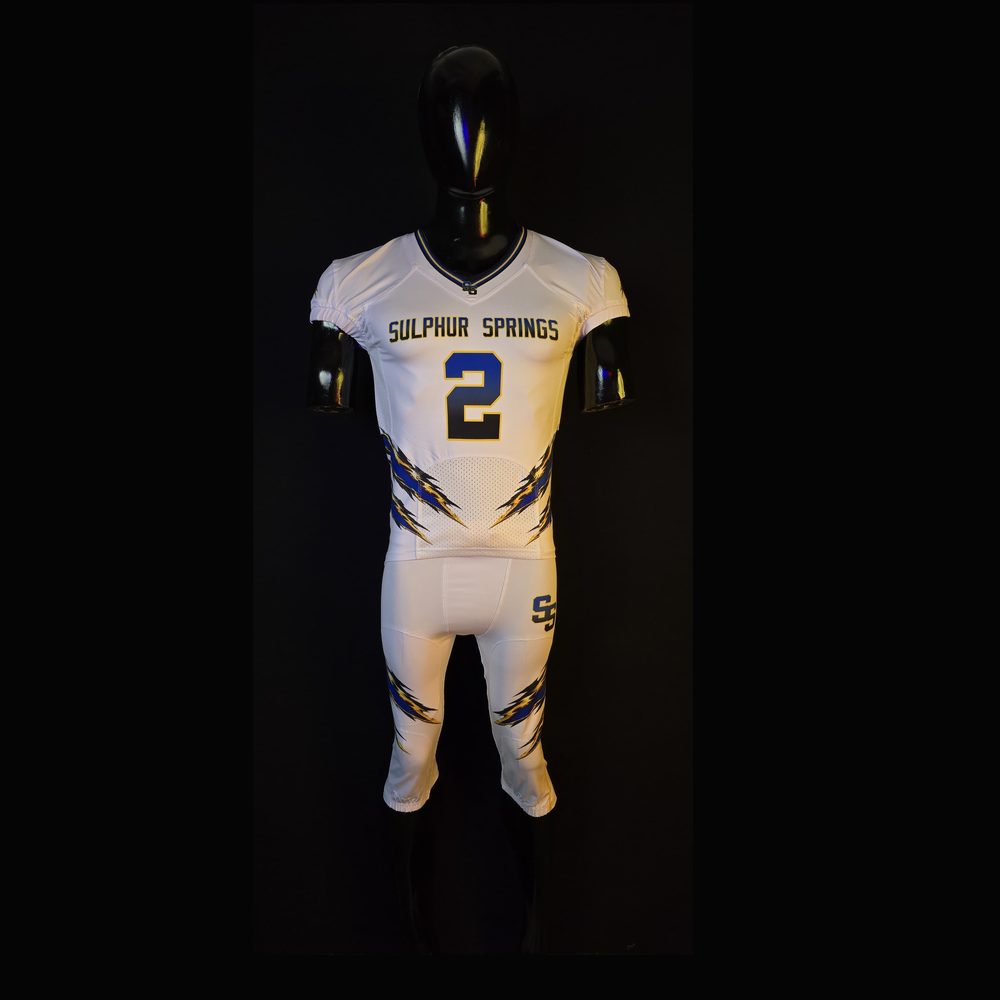 Sulphur Springs #2 Jersey — custom sublimated football jersey made by Diamond Brand
