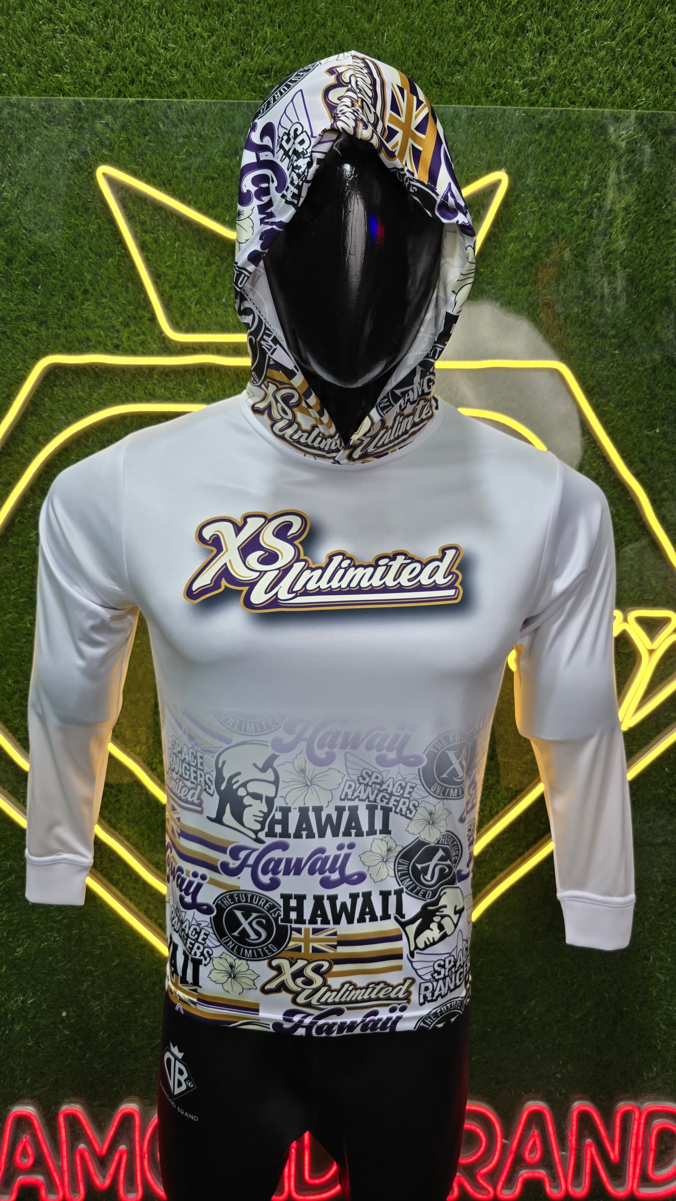 XS Unlimited Hawaii Hoodie — custom sublimated hoodie made by Diamond Brand